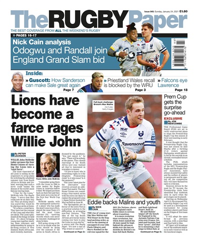 The Rugby Paper issue 24 Jan 2021