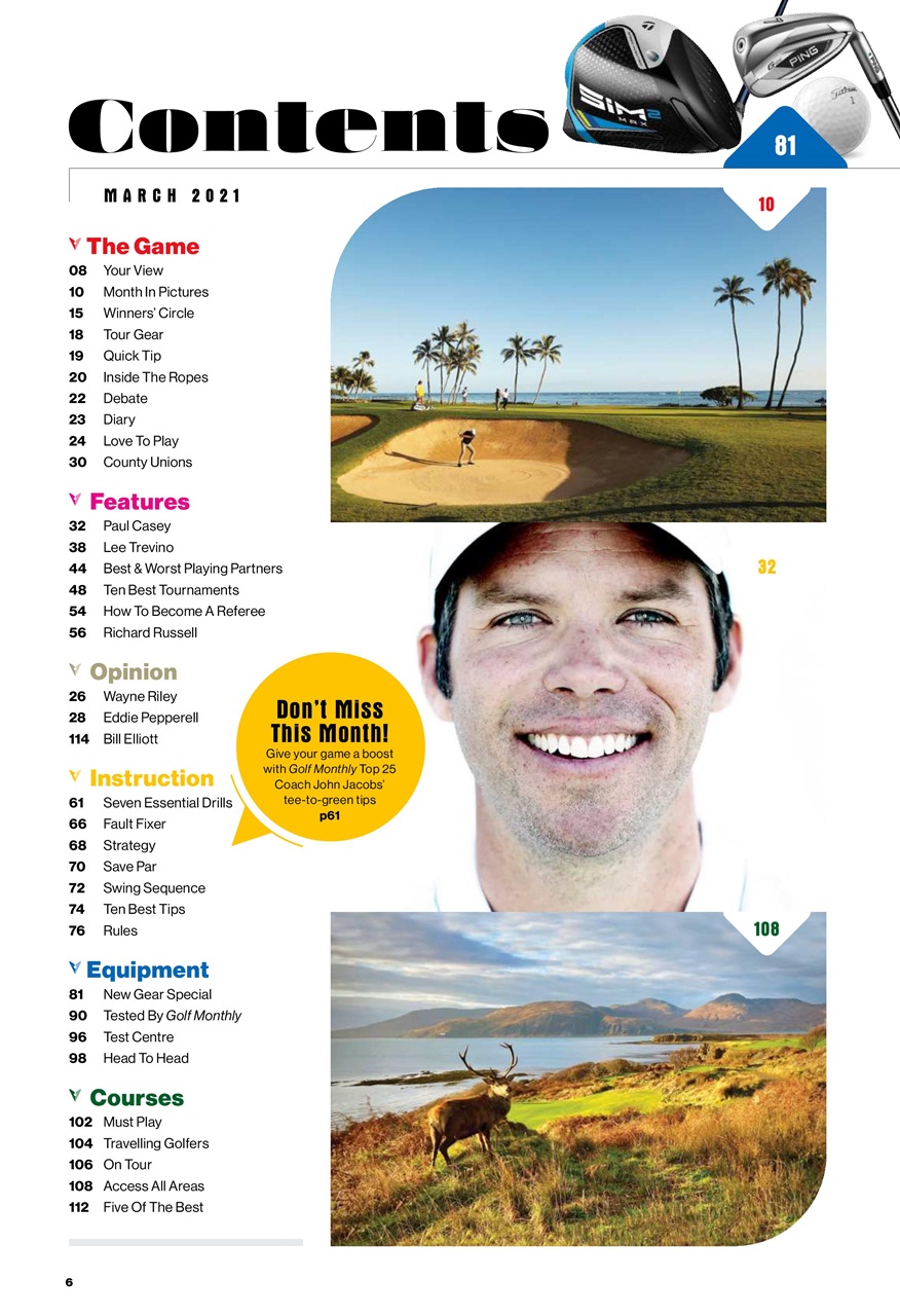 Golf Monthly Preview Pages