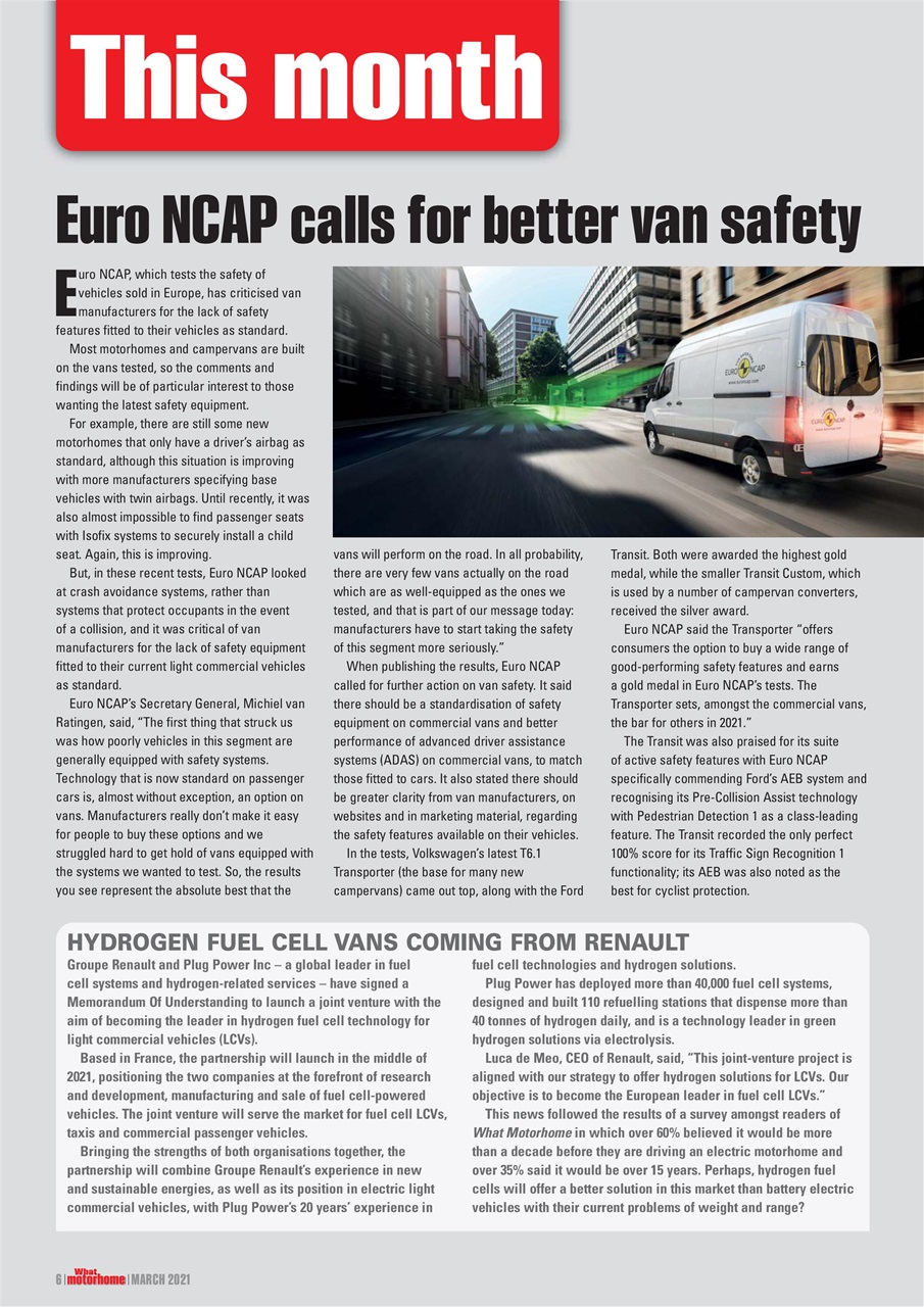 What Motorhome magazine Preview Pages