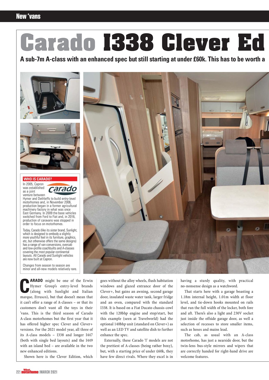 What Motorhome magazine Preview Pages