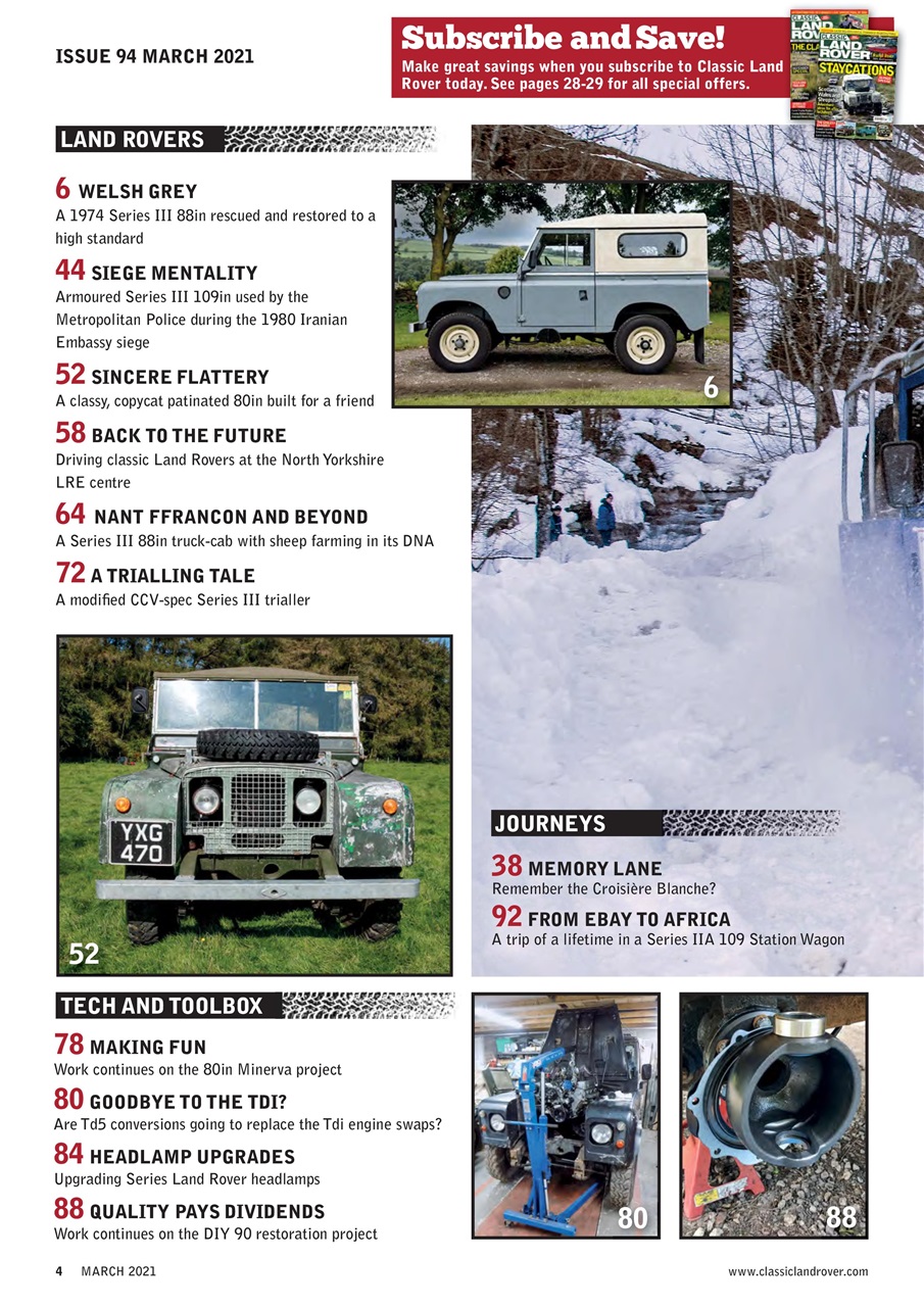 Classic Land Rover Magazine Preview Pages