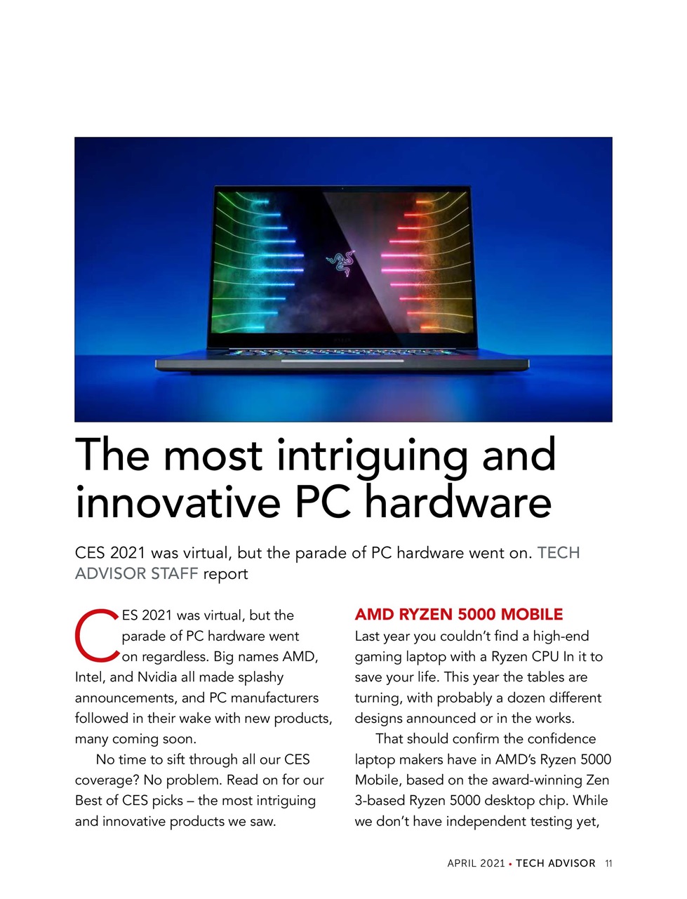 Tech Advisor Preview Pages