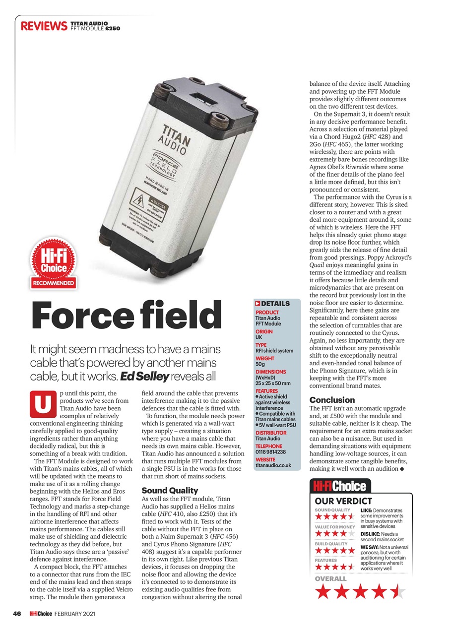 Hi-Fi Choice Preview Pages