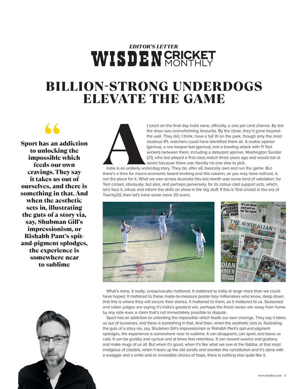 Wisden Cricket Monthly Preview Pages