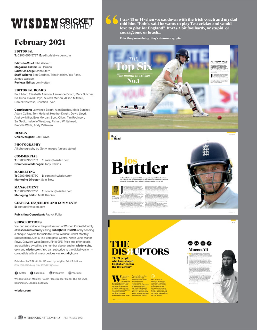 Wisden Cricket Monthly Preview Pages
