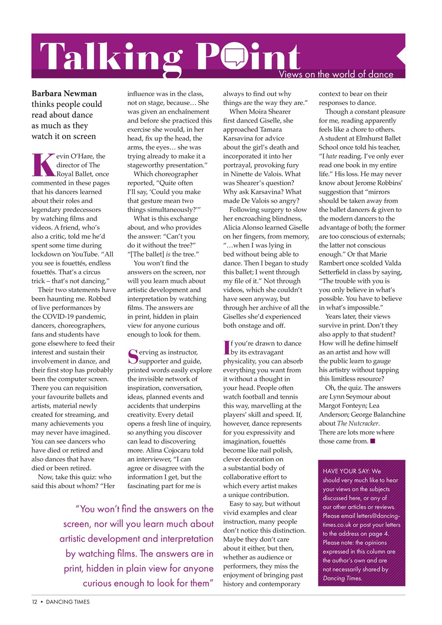 Dancing Times Preview Pages