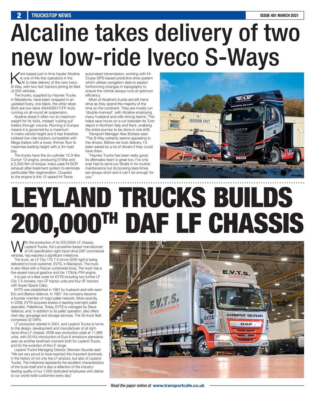Truckstop News Preview Pages