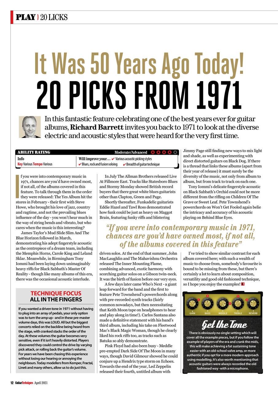 Guitar Techniques Preview Pages