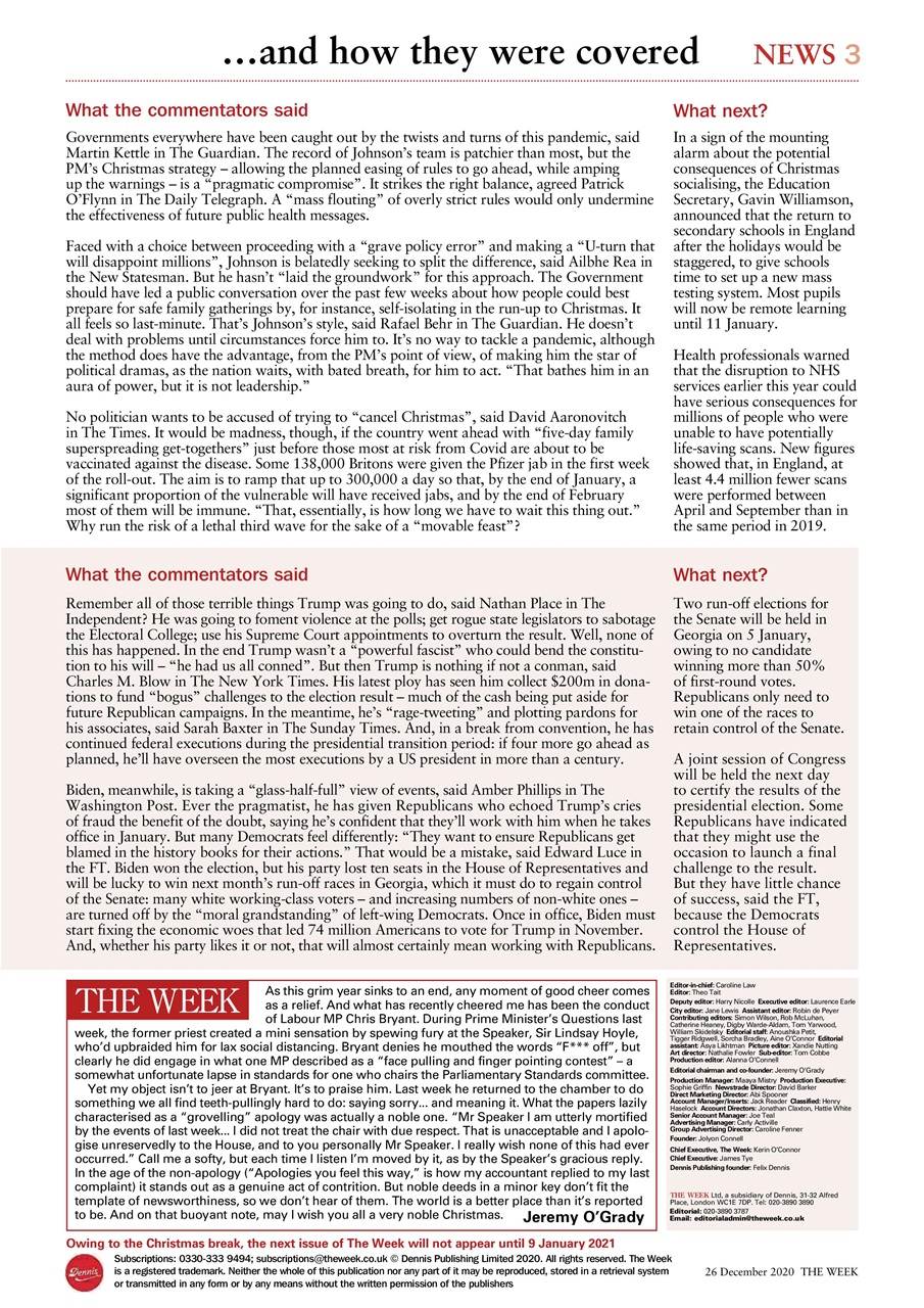 The Week Preview Pages