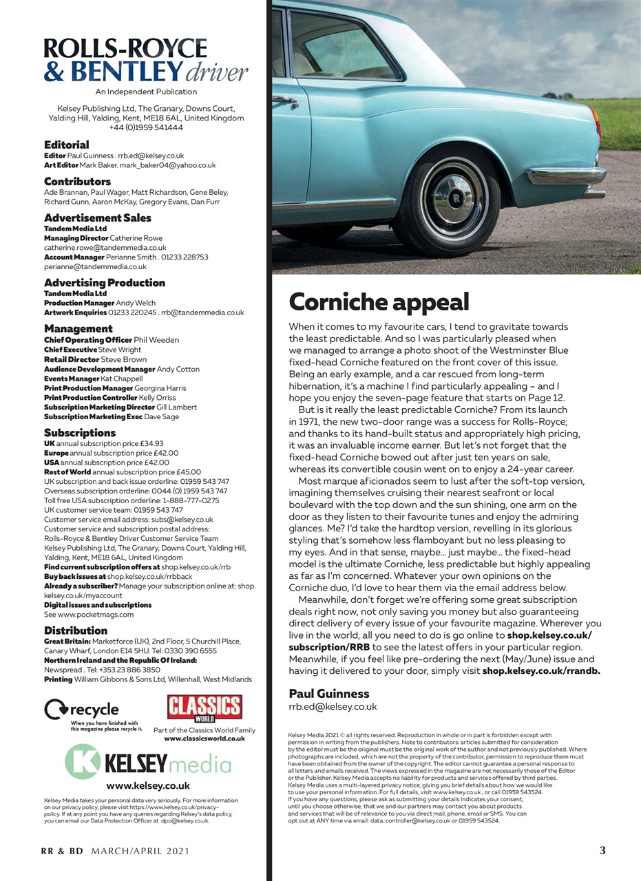 Rolls-Royce & Bentley Driver Preview Pages