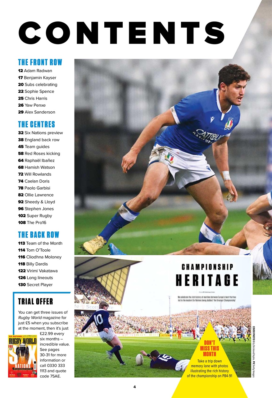 Rugby World Preview Pages
