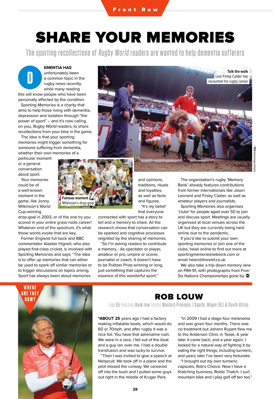 Rugby World Preview Pages