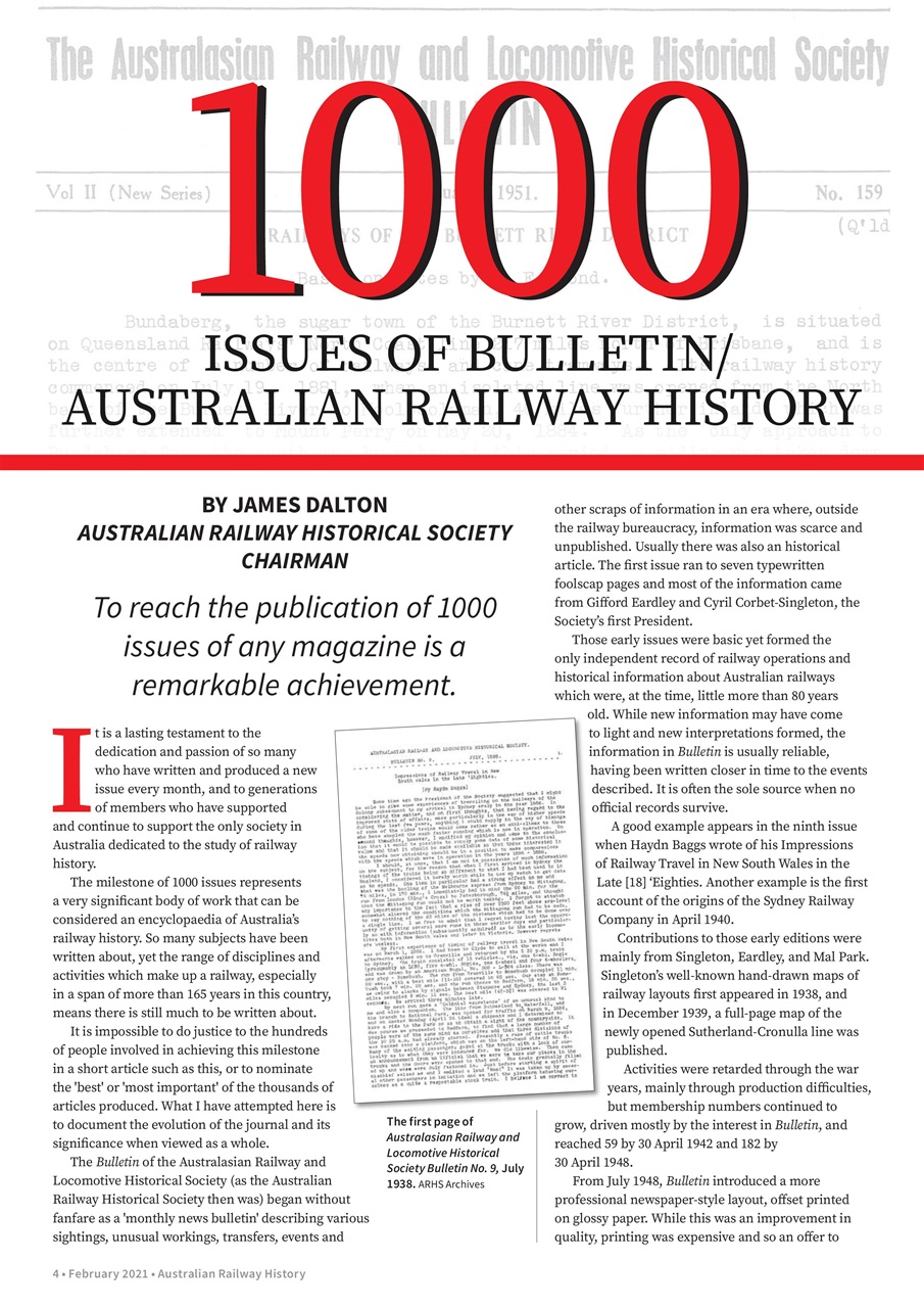 Australian Railway History Preview Pages