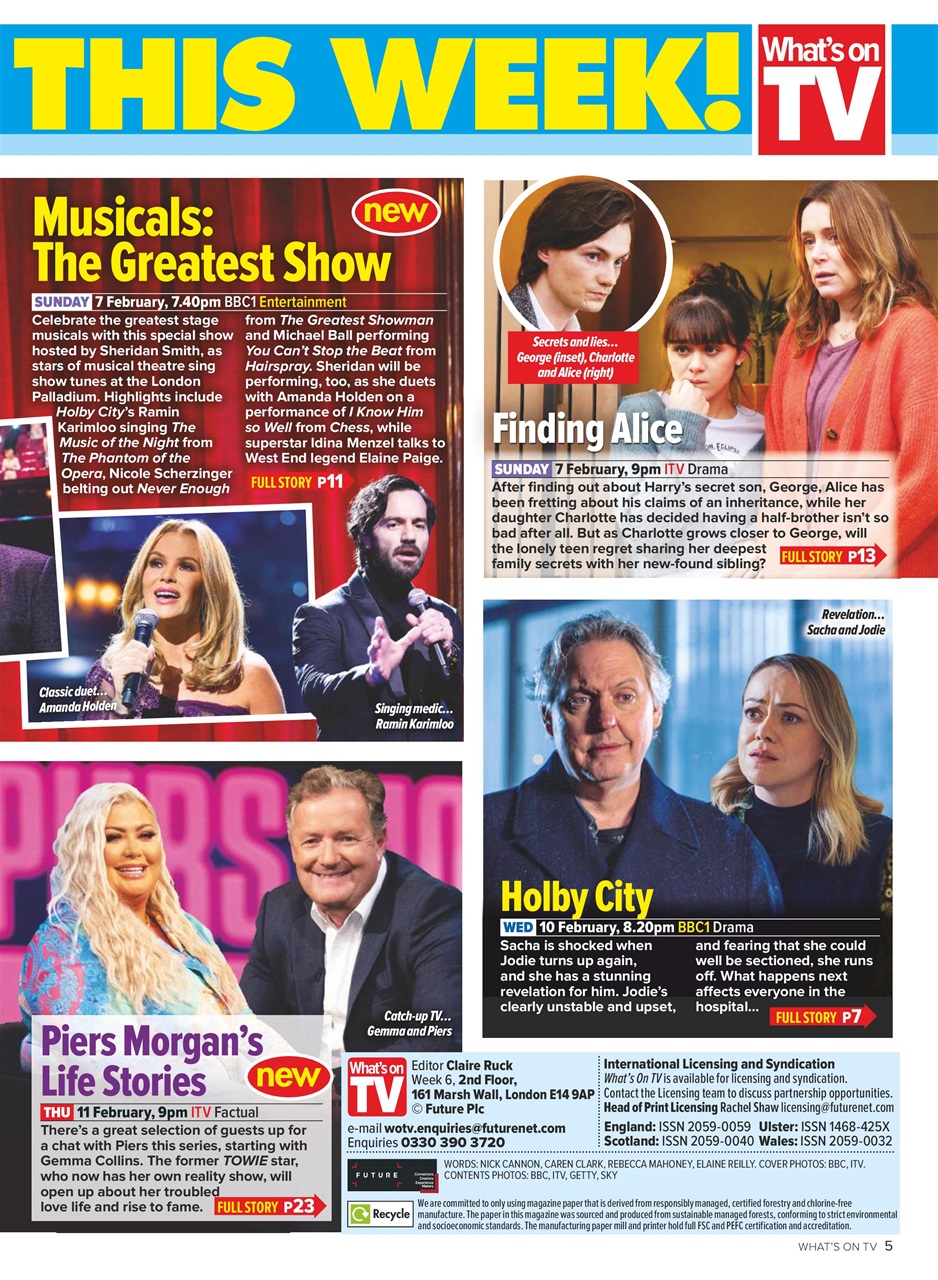 What's on TV Preview Pages