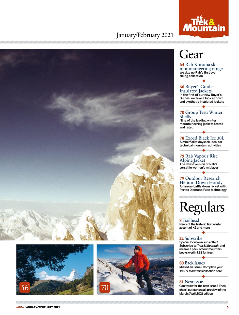 Trek & Mountain Magazine Preview Pages