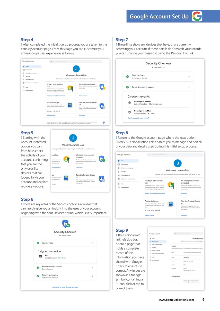 Android User Preview Pages