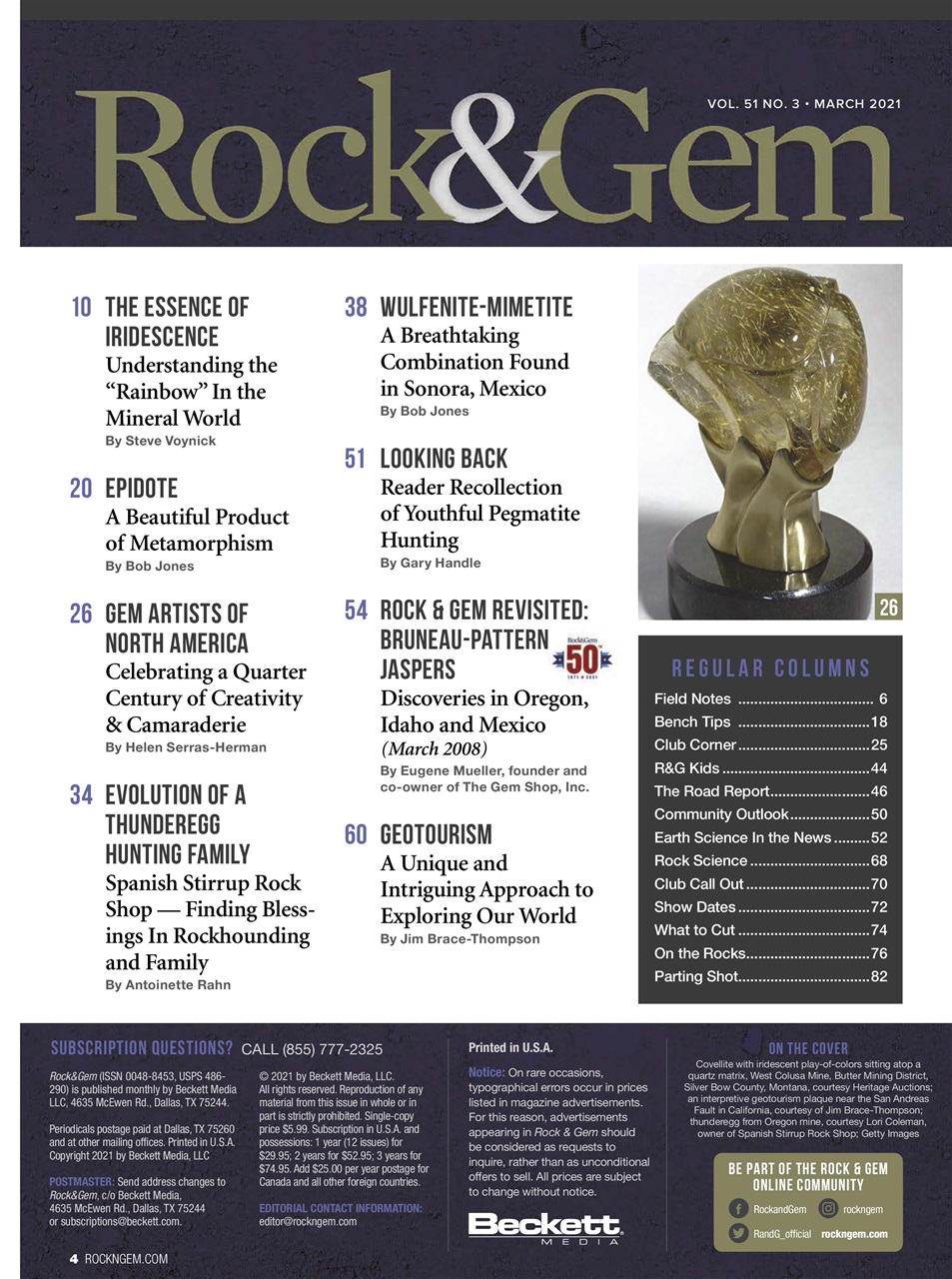 Rock&Gem Magazine Preview Pages