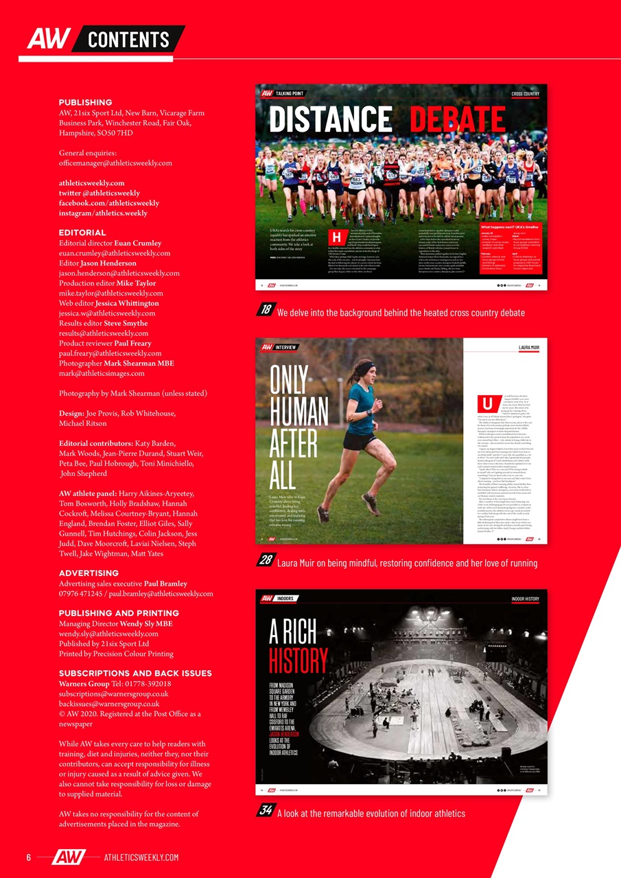 AW – Athletics Weekly Magazine Preview Pages
