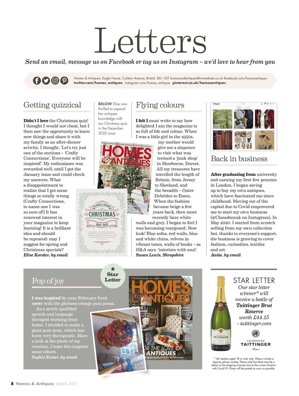 Homes & Antiques Magazine Preview Pages