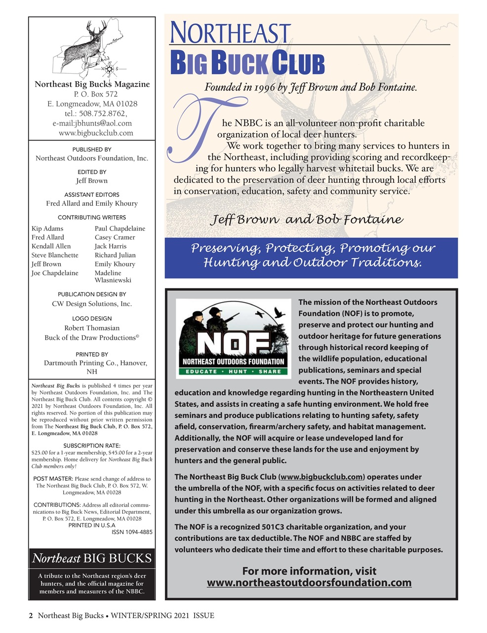 Northeast Big Bucks Preview Pages