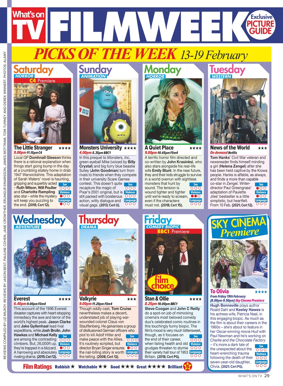 What's on TV Preview Pages