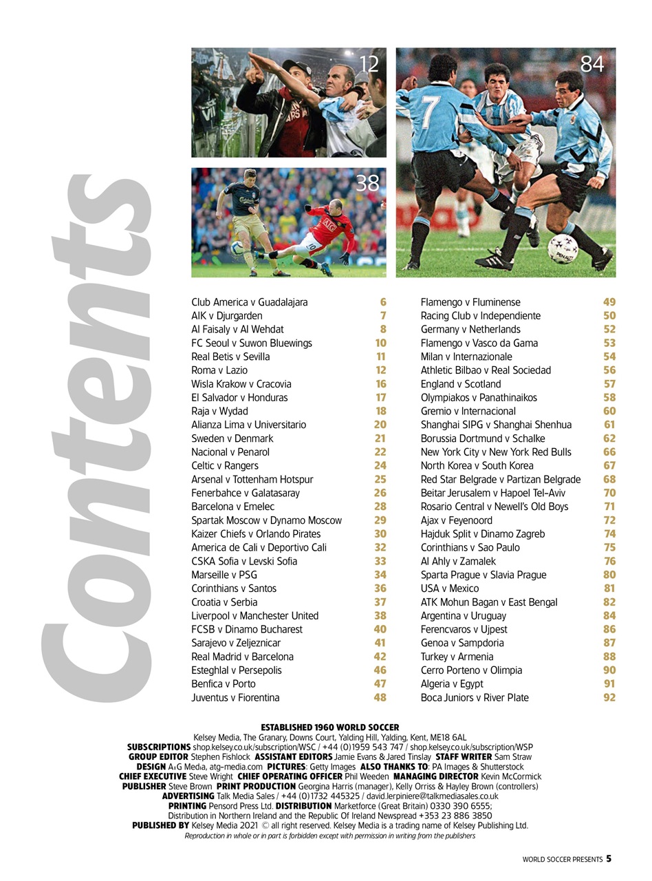 World Soccer Presents Preview Pages