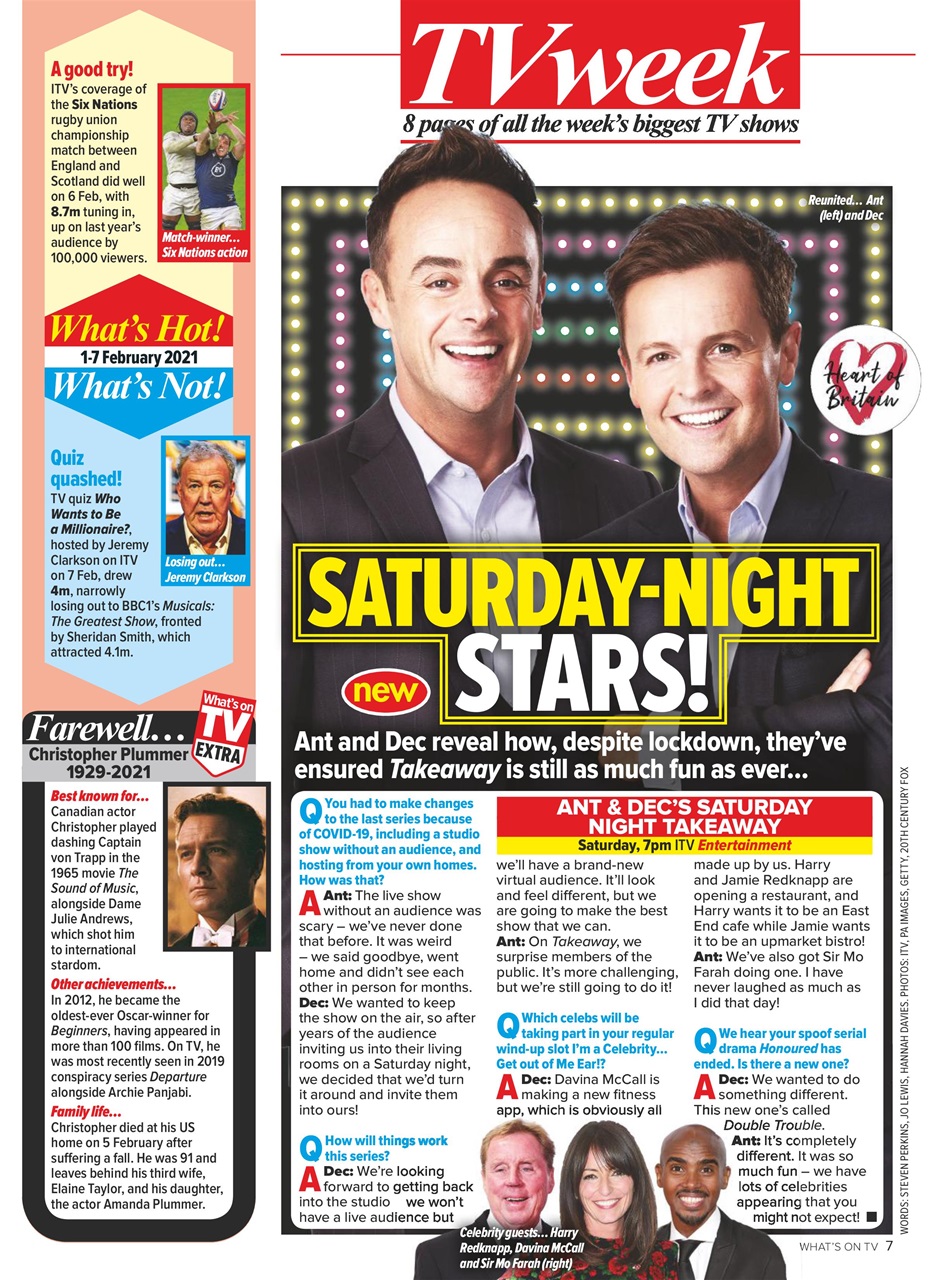 What's on TV Preview Pages