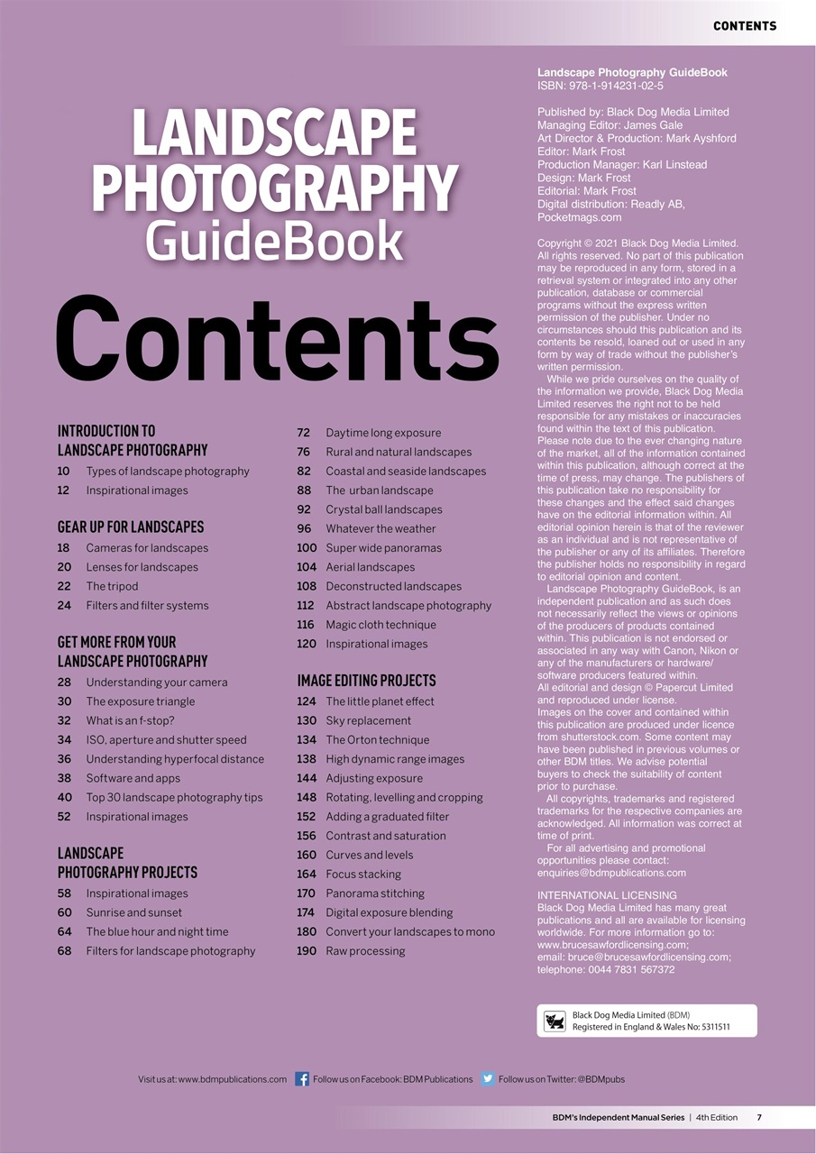 Landscape Photography Guidebook Preview Pages