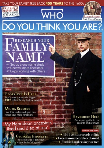 Who Do You Think You Are? issue Mar-21