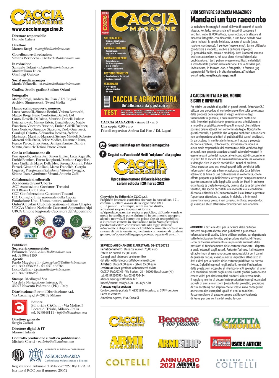Caccia Magazine Preview Pages