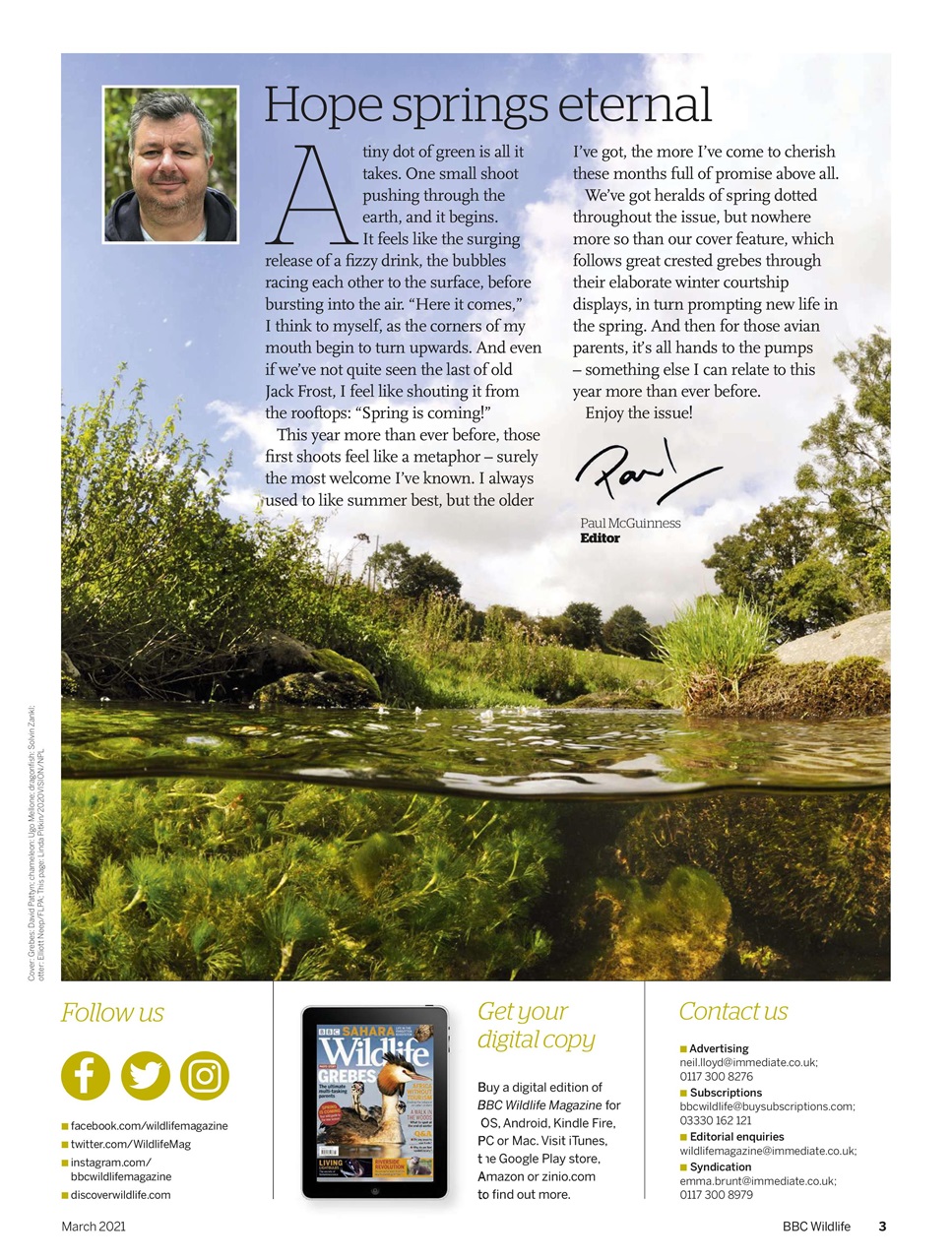 BBC Wildlife Magazine Preview Pages