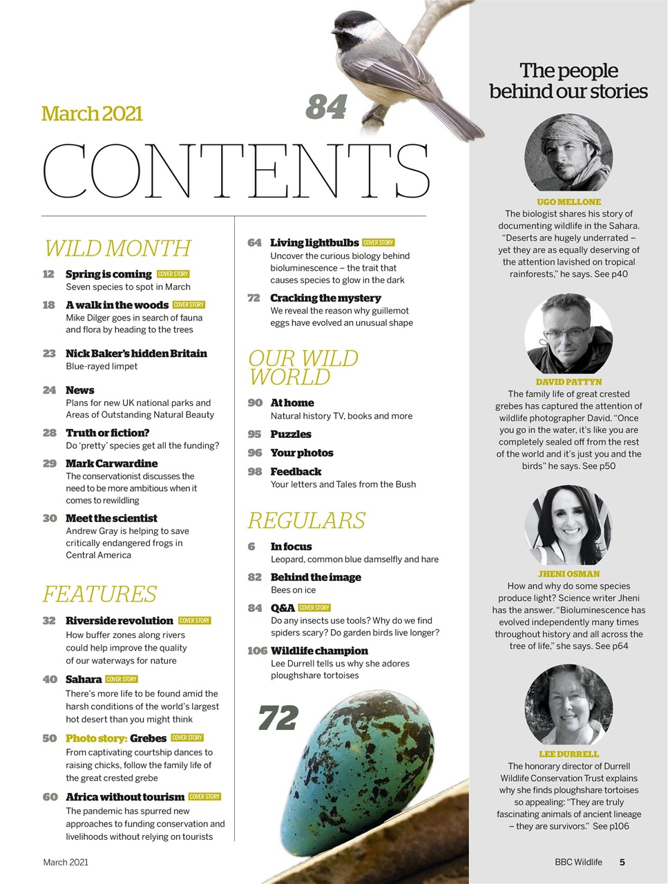 BBC Wildlife Magazine Preview Pages