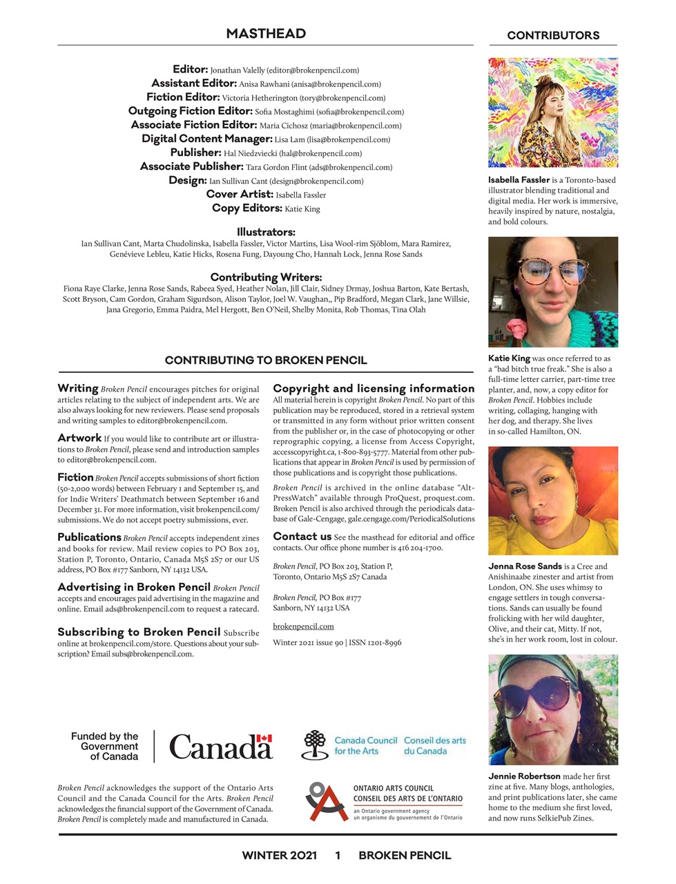 Broken Pencil Preview Pages