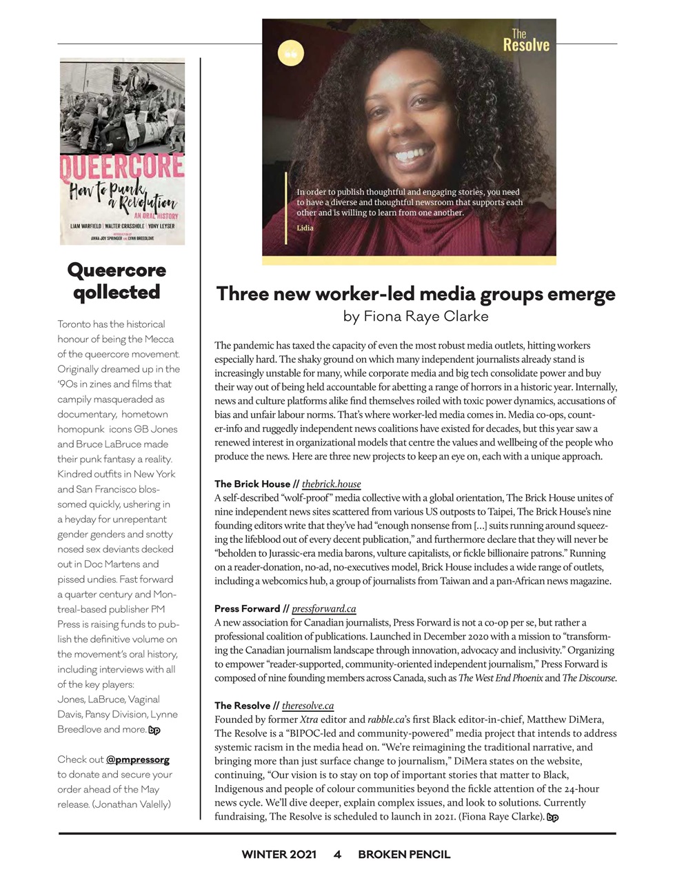 Broken Pencil Preview Pages