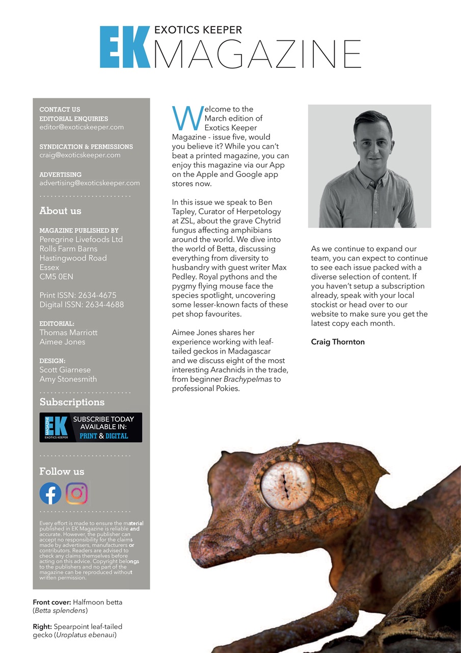 Exotics Keeper Preview Pages