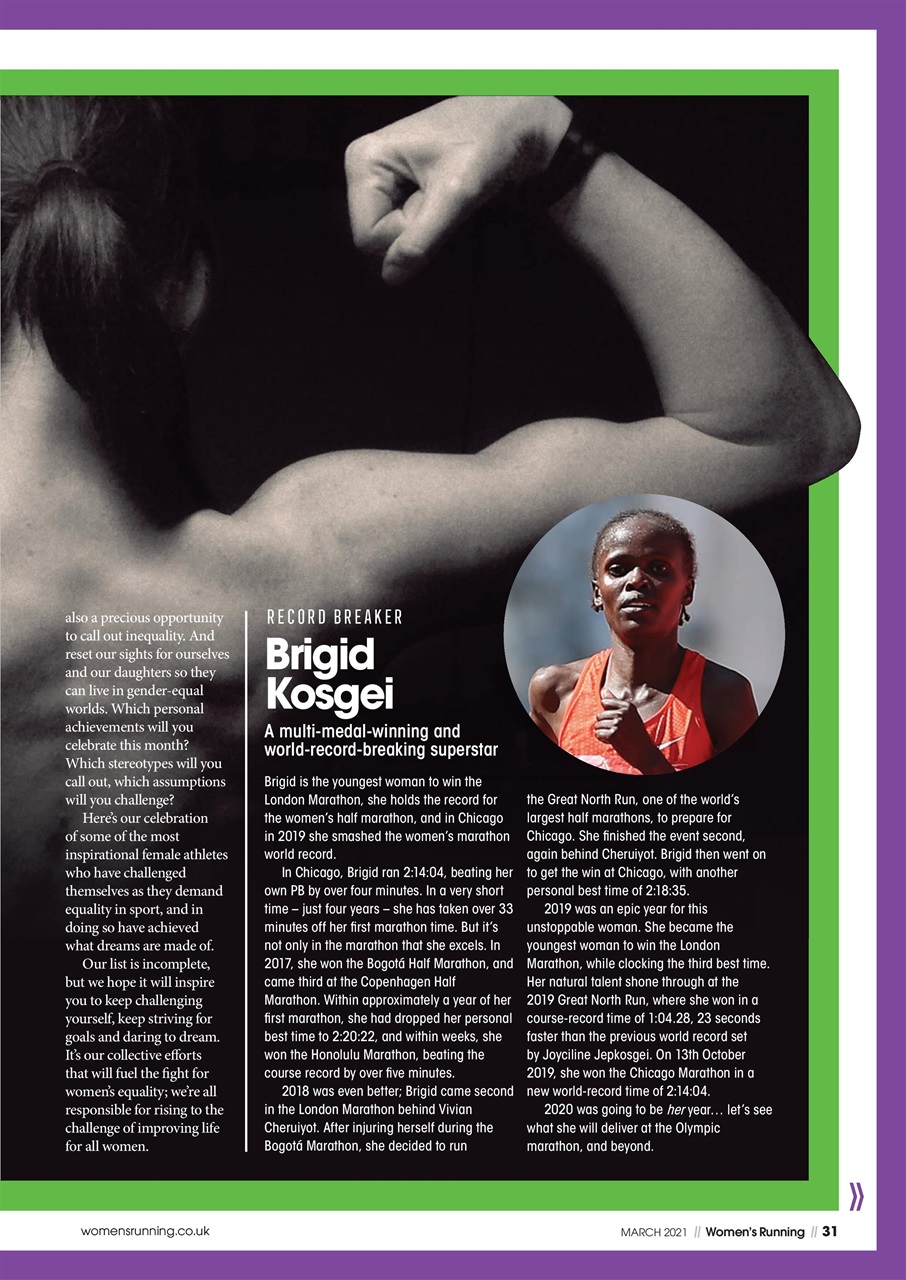 Women’s Running Preview Pages