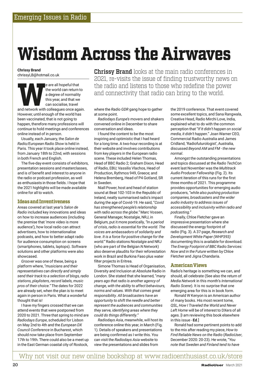 Radio User Preview Pages