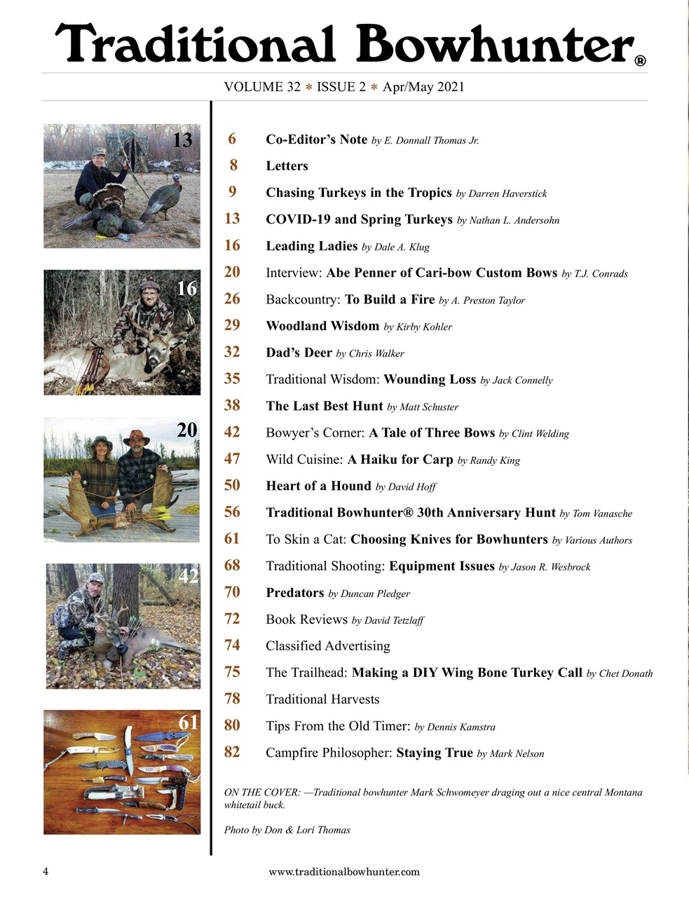 Traditional Bowhunter Magazine Preview Pages