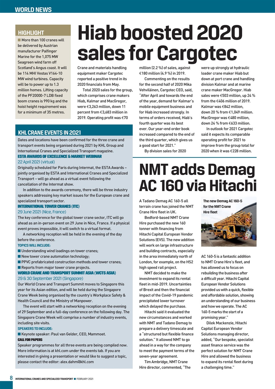 Int. Cranes and Specialized Transp Preview Pages