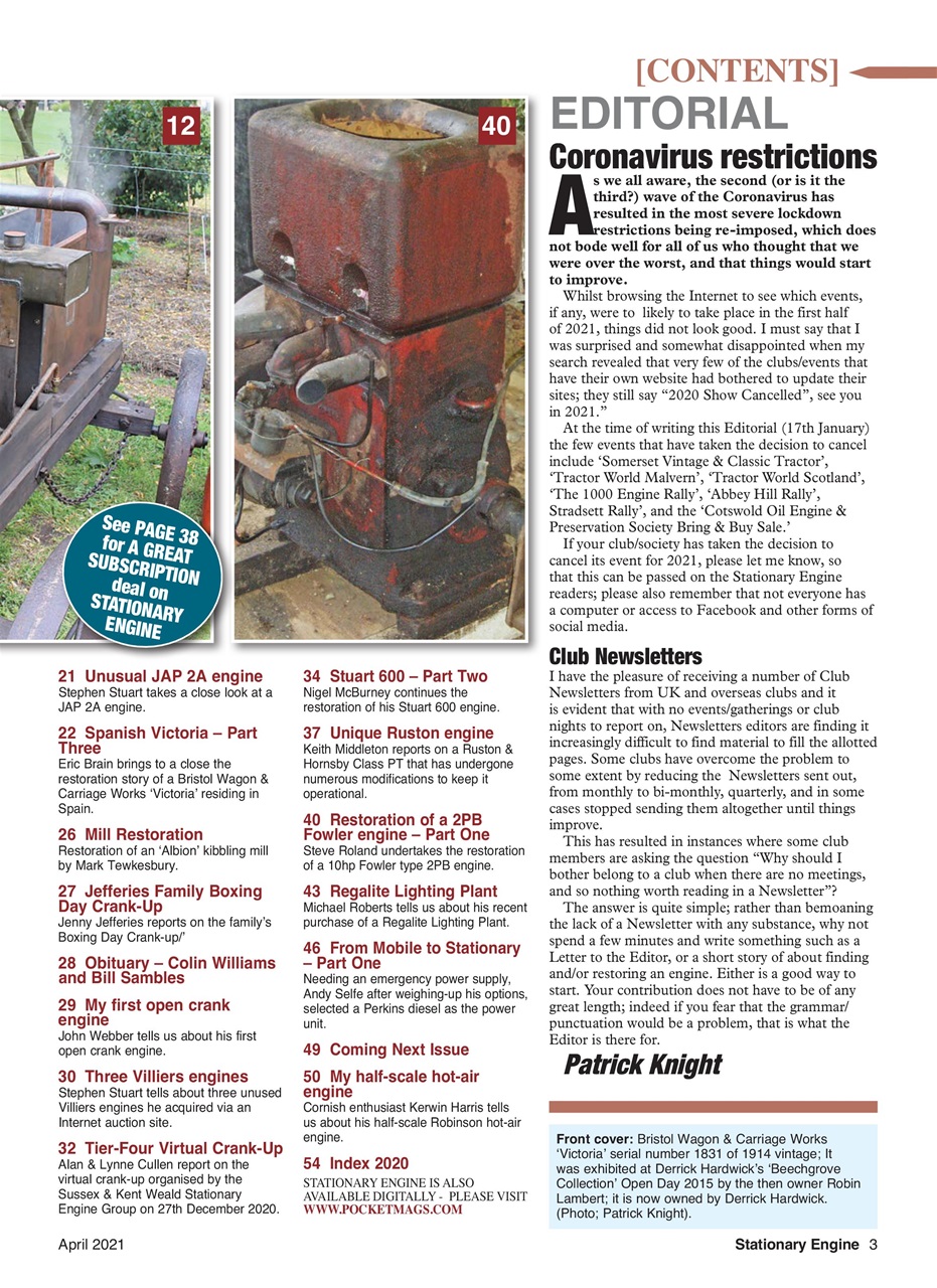 Stationary Engine Preview Pages