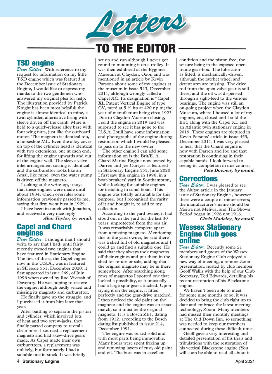 Stationary Engine Preview Pages