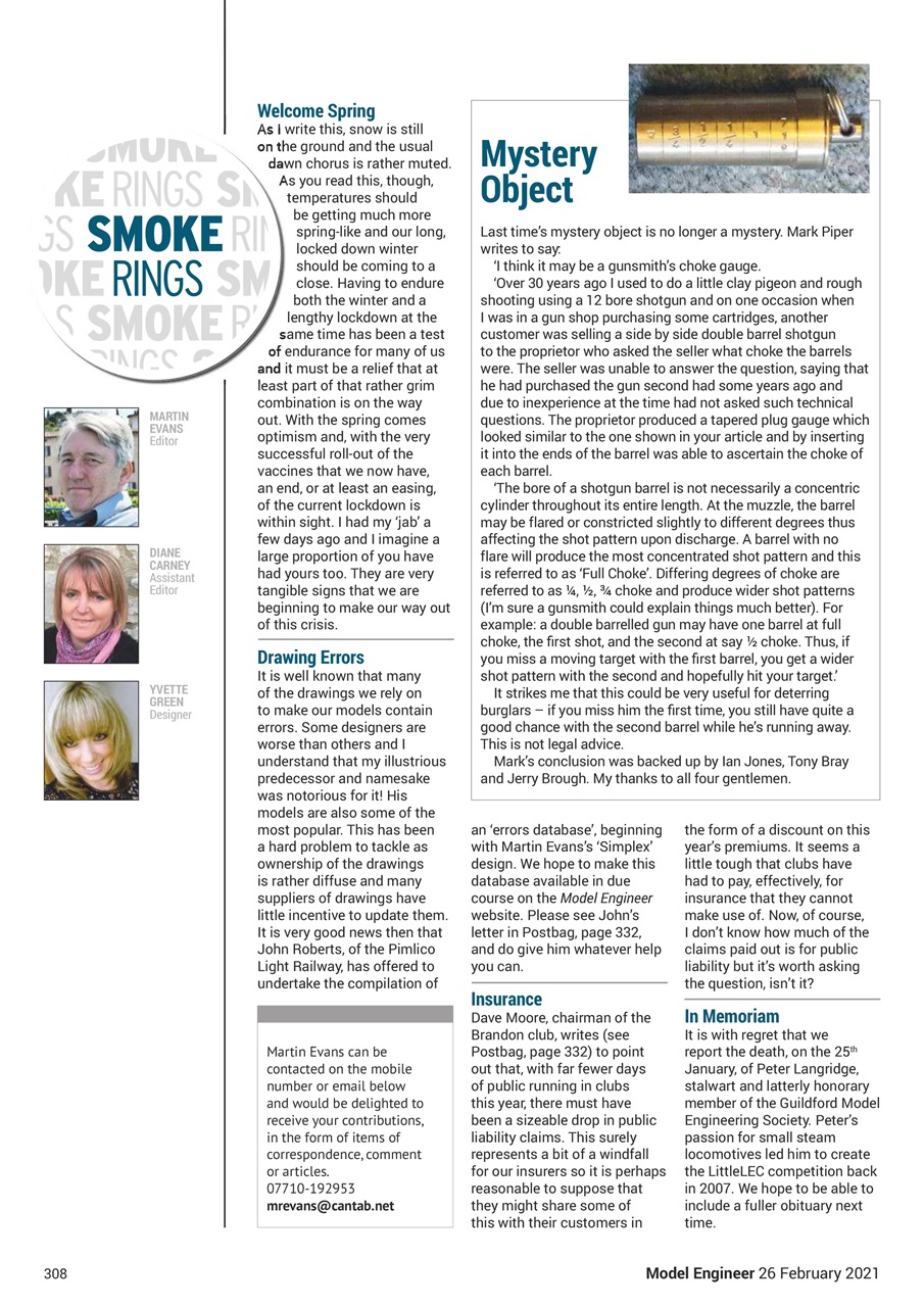 Model Engineer Preview Pages