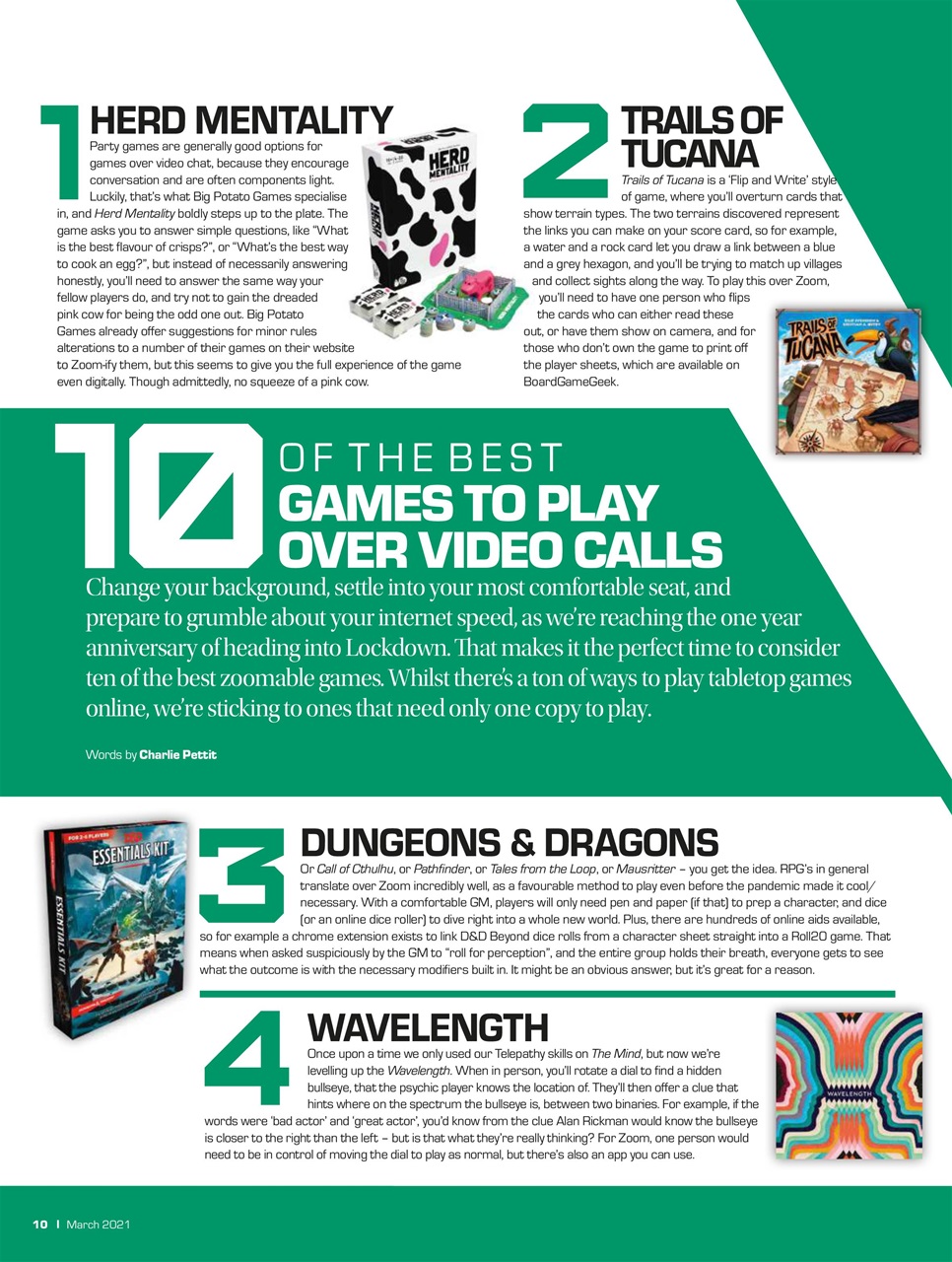 Tabletop Gaming Preview Pages