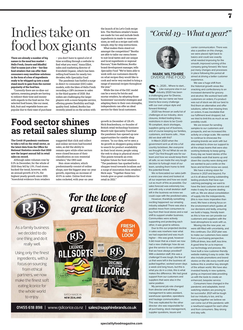 Speciality Food Preview Pages