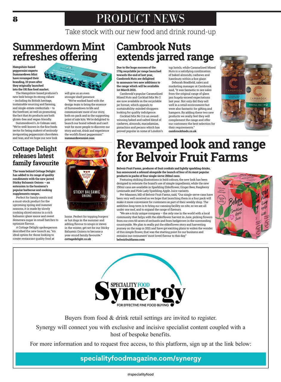 Speciality Food Preview Pages