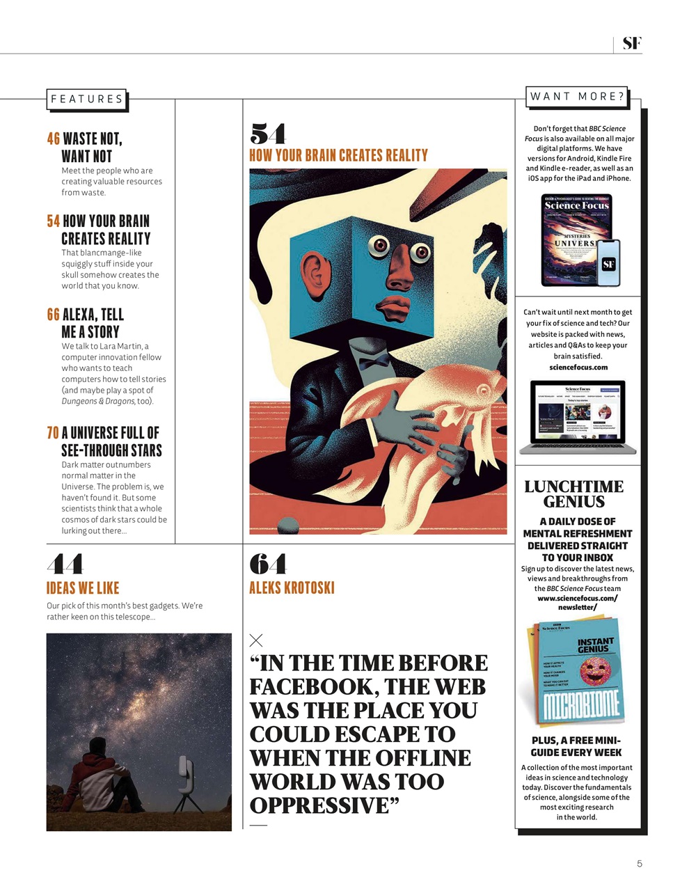 BBC Science Focus Magazine Preview Pages