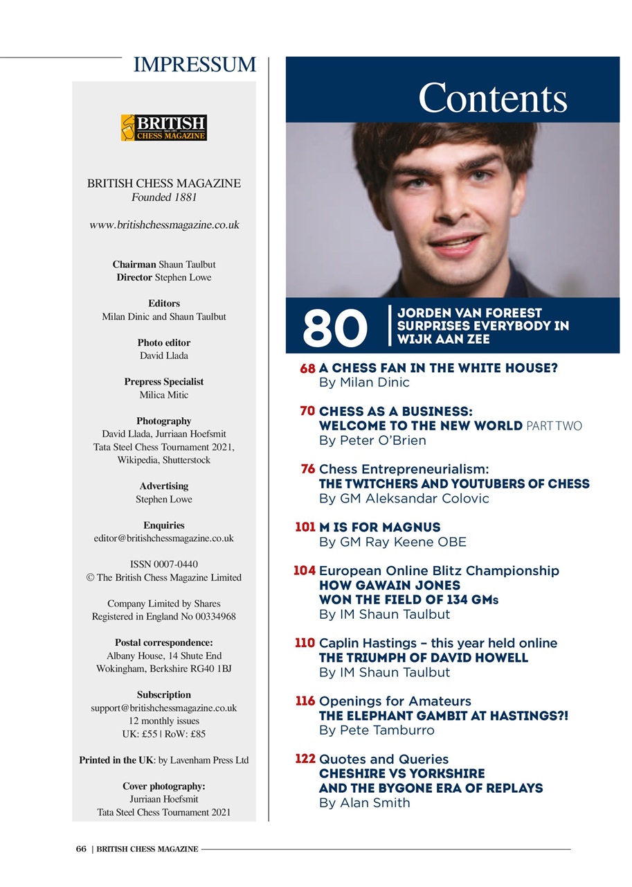 British Chess Magazine Preview Pages