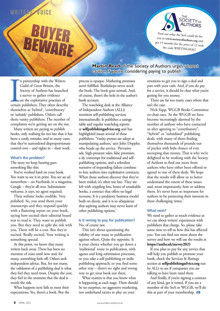 Writing Magazine Preview Pages