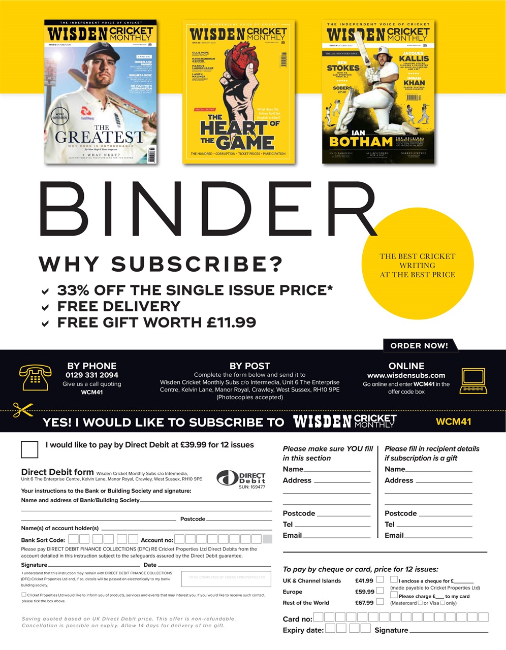 Wisden Cricket Monthly Preview Pages