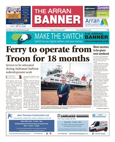Arran Banner issue 19 Feb 2021